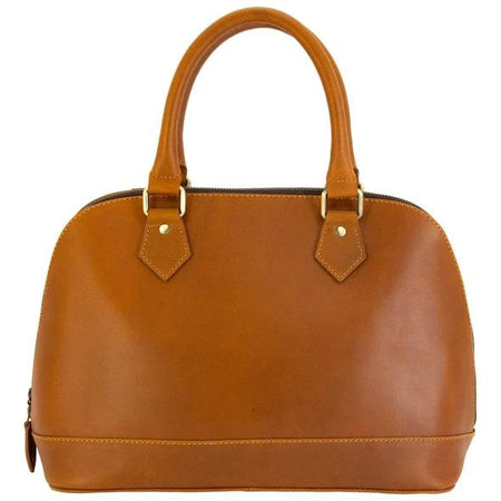 Cameleon S&W Classic Satchel Concealed Carry Purse Tan Cowhide Leather
