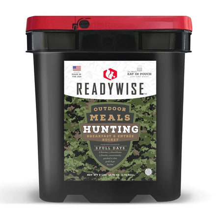 Readywise Outdoor Meals Hunting Bucket – 37.5 Servings Freeze-Dried Food
