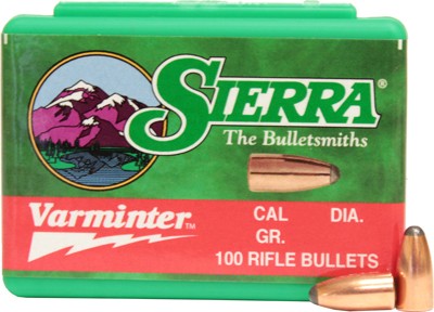 Sierra .22 Caliber .224 45gr SP Reloading Bullets 100ct