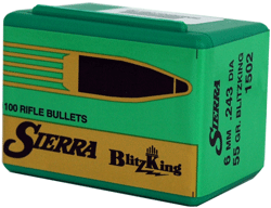 Sierra Bullets .243 Diameter 55gr BlitzKing Varmint Bullets 100-Pack