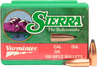 Sierra .30 Caliber .308 135gr JHP Varminter Reloading Bullets 100-Pack
