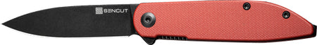 SENCUT Bocll II Folding Knife 2.96" Blade Burgundy G10 Handle Black Liner Lock
