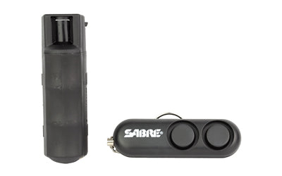 SABRE Personal Safety Kit with Pepper Spray and 120dB Keychain Alarm, Black