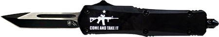Templar Knife Small OTF Come and Take It AR 2.75" Black Tanto