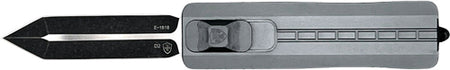Templar Knife Small OTF Side Slider 2.75" Grey Black DGGR D2