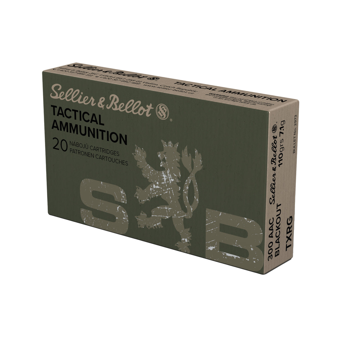 Sellier & Bellot (S&B) SB300BLKXA eXergy Boat Tail Tactical TAC-EX-Blue  110 Grain .300 AAC Blackout