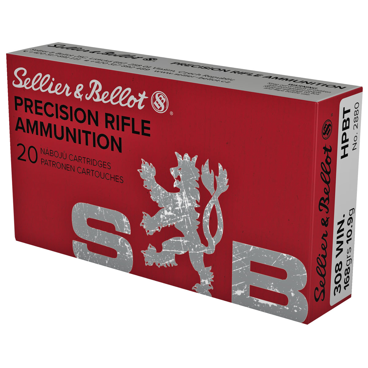 Sellier and Bellot Precision Rifle .308 Win / 7.62x51mm 168 gr BTHP ammo