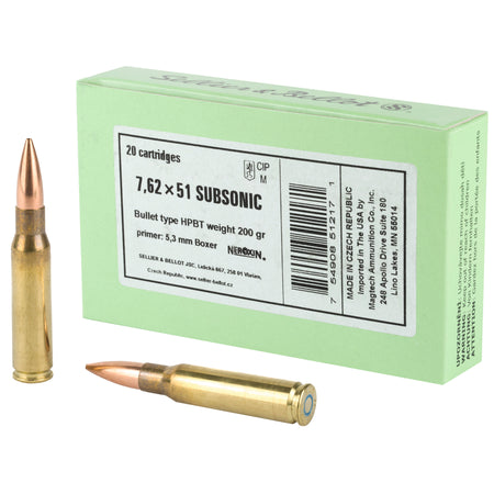 Sellier and Bellot Match .308 Win / 7.62x51mm 200 gr BTHP ammo