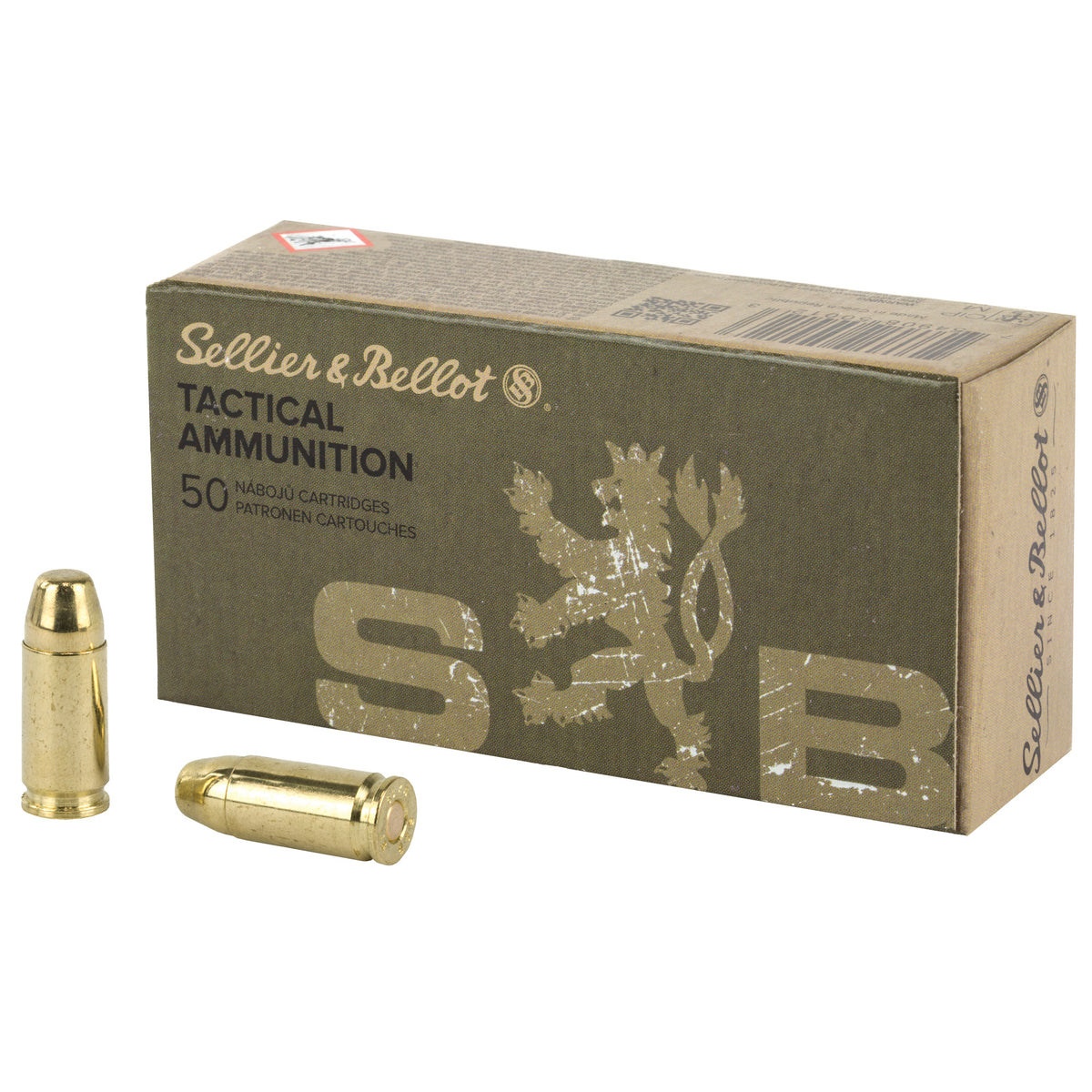 Sellier & Bellot (S&B) SB9SUBA Subsonic Full Metal Jacket FMJ 140 Grain 9mm Luger/Parabellum