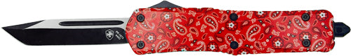 Templar Knife Small OTF Red Bandana 2.75" Black Tanto Blade