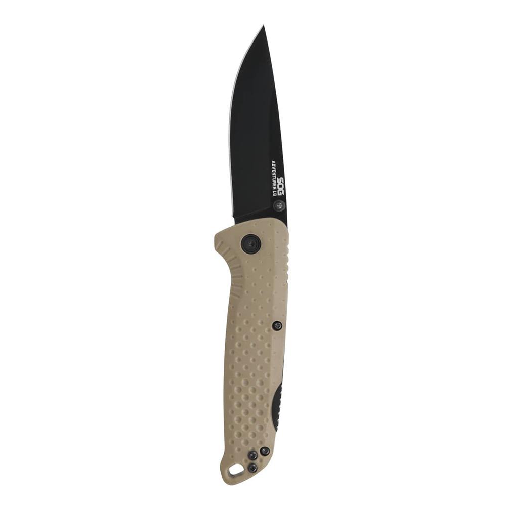 SOG Knives Adventurer LB Folding Knife 3" Drop Point FDE