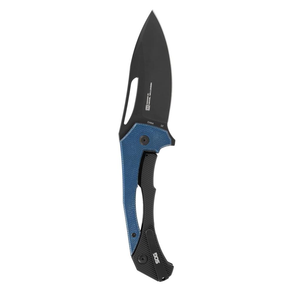 SOG Knives Bulwark FLK Folding Knife 3" Drop Point D2 Steel Blue Box