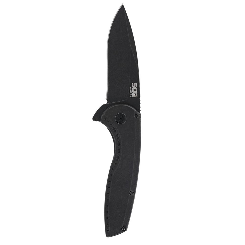 SOG Aegis FLK 2.0 Folding Knife 3.25" Drop Point Blade Black