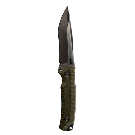 SOG Hidaka FX Fixed Blade Knife - 4.8" Drop Point, Green
