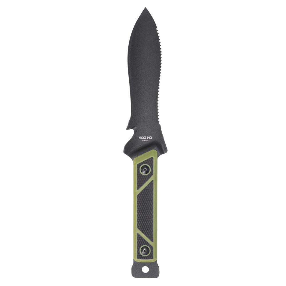SOG Knives Rip Tide Fixed Blade Knife 6.5" Spear Point Black Green