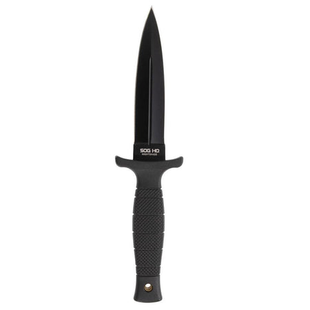 SOG Knives Nightshade Fixed Blade Knife 4-3/4" Spear Point Black with Sheath