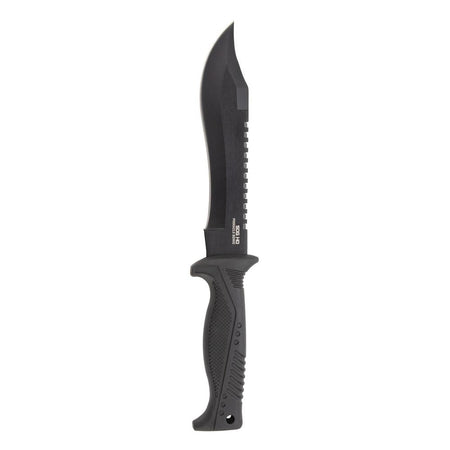 SOG Pinnacle Bowie Fixed Blade Knife - 7.5" Clip Point Black