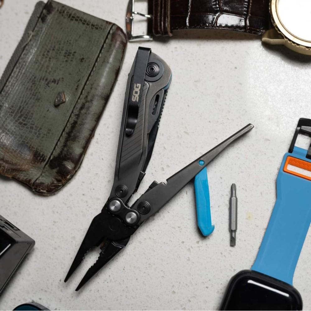 SOG Flash MT Multi-Tool Urban Grey & Cyan Compact Everyday Carry