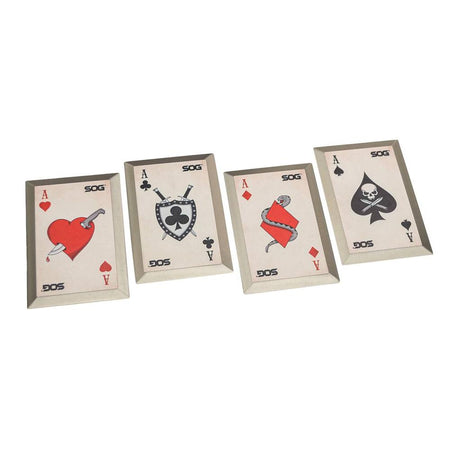 SOG Throwing Death Cards Fixed Blade Throwing Knives with Nylon Sheath