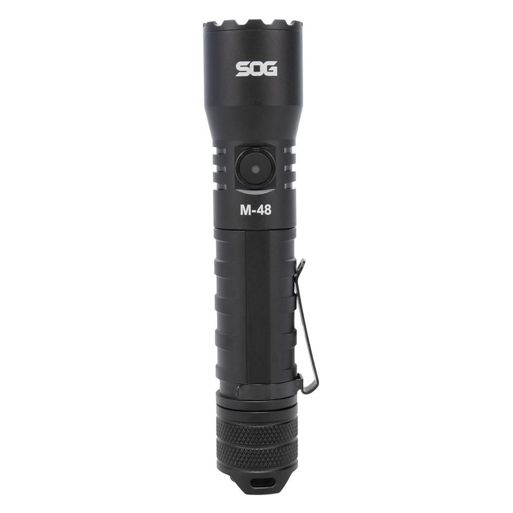 SOG M-48 Tactical Flashlight 2500 Lumens USB-C Rechargeable Black