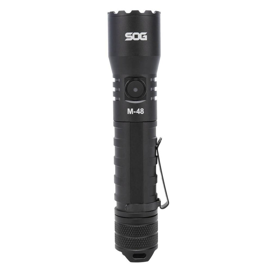 SOG M-48 Tactical Flashlight 2500 Lumens USB-C Rechargeable Black