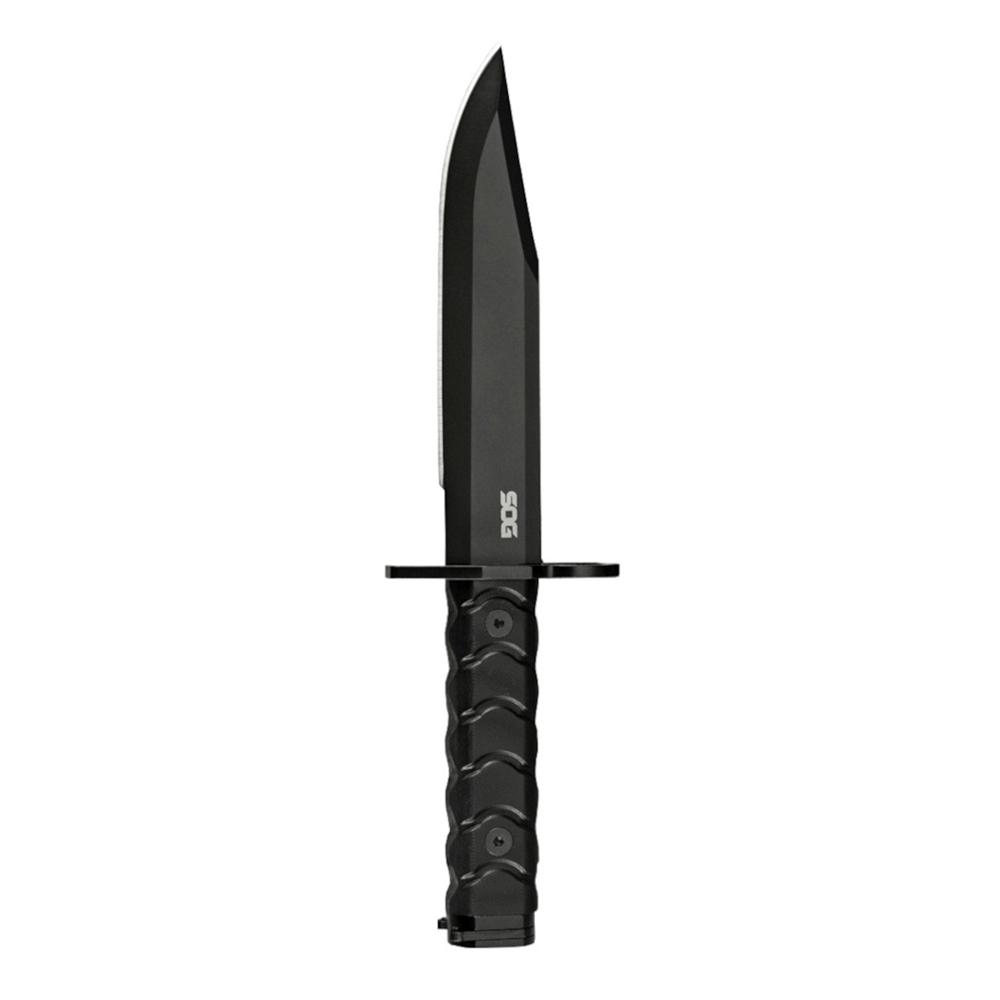 SOG BAR15C Clip Point Bayonet Fixed Blade Knife 7-1/10" AUS-8 Black
