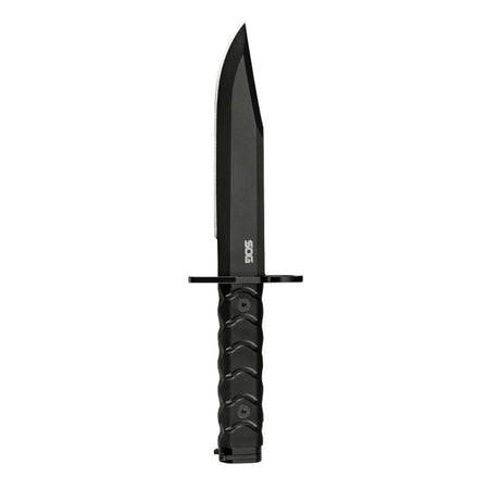 SOG BAR15C Clip Point Bayonet Fixed Blade Knife 7-1/10" AUS-8 Black