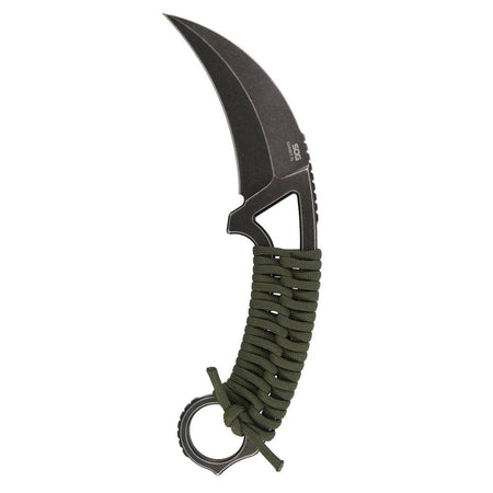 SOG Gambit XL Fixed Blade Knife 4" Karambit OD Green