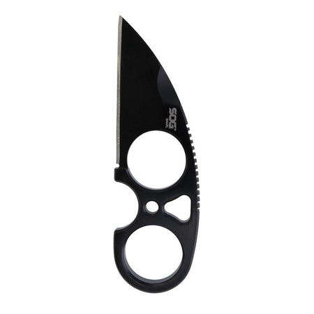 SOG Snarl Blackout Fixed Blade Neck Knife 2.3" Sheepsfoot Black