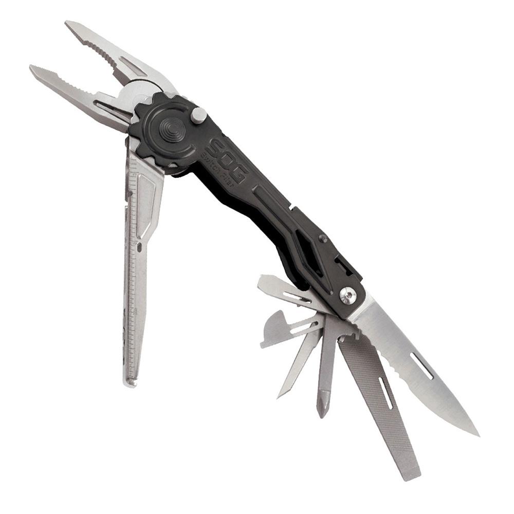 SOG Switchplier Multi-Tool with Pliers and Knife Blade Black Clam Pack