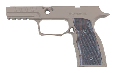 Sharps Bros. Grip Module for Sig P320 with Safety, Matte FDE Finish with Wenge Wood Grip Panels SBGM12