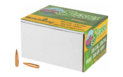 Sierra MatchKing 300 Grain .338 Diameter 338 Caliber HPBT Competition Bullets, Box of 500 9300