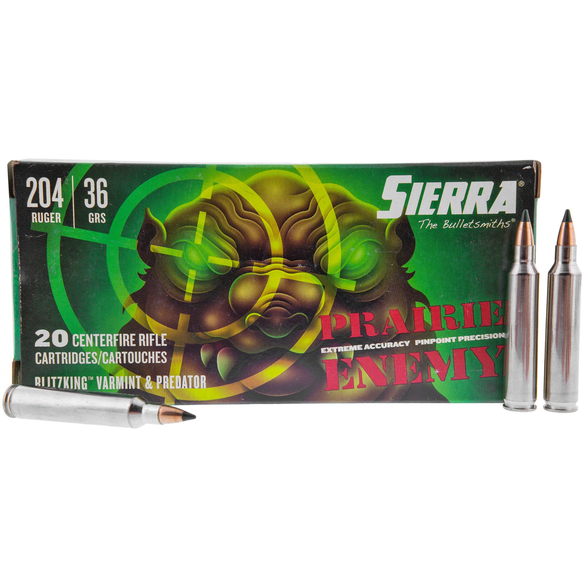 Sierra Prairie Enemy .204 Ruger 36 gr PolyTip ammo