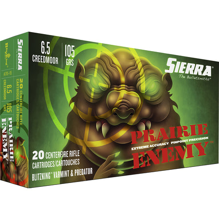 Sierra A178505 Prairie Enemy BlitzKing Polymer Tip  105 Grain 6.5mm Creedmoor