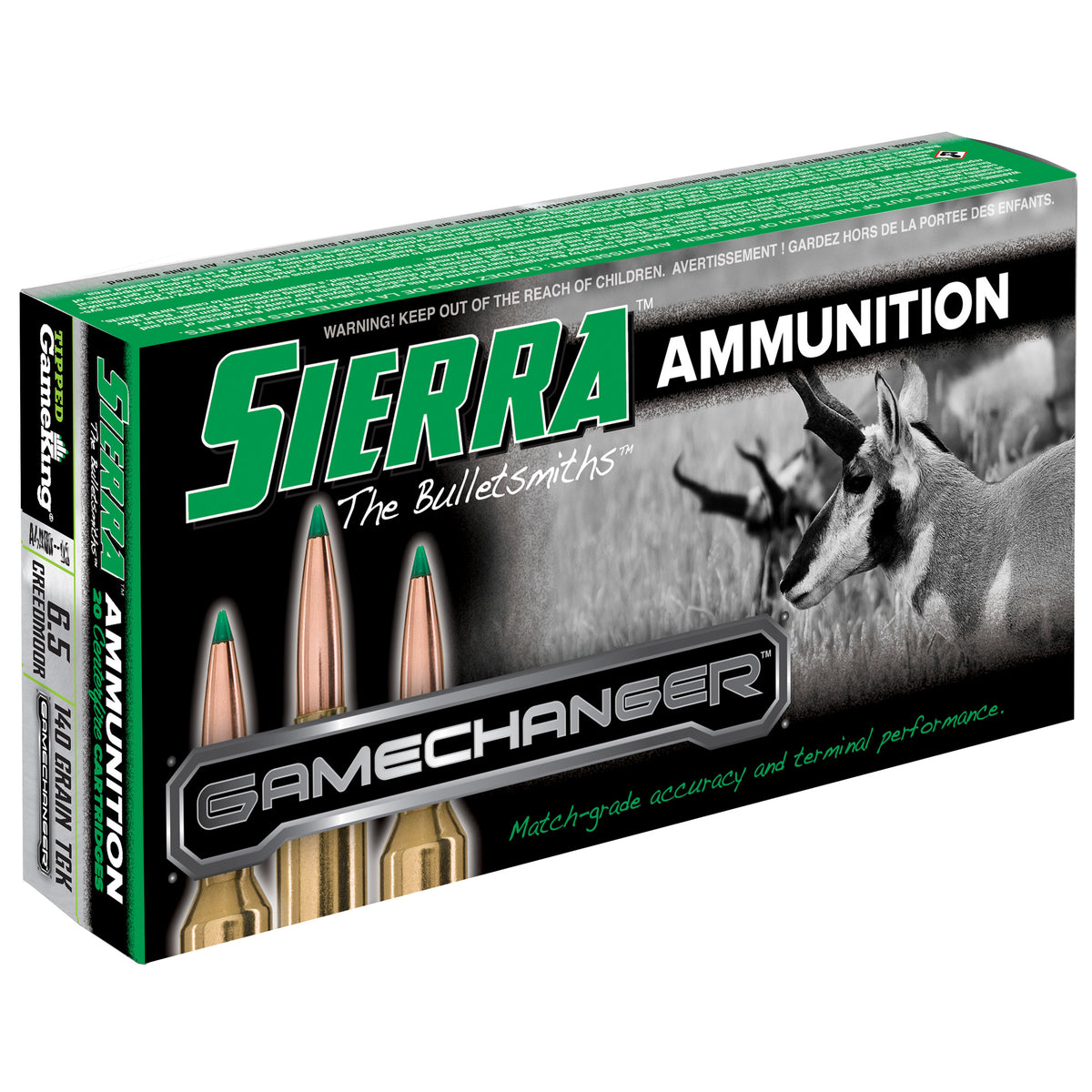 Sierra A434005 GameChanger Sierra Tipped GameKing  140 Grain 6.5mm Creedmoor