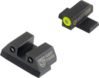 Night Fision Tritium Yellow Dot Square Rear Sight Set for SIG #8F/#8R