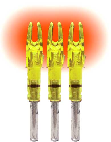 Lumenok Signature Series Lighted Nock HD Orange 3-Pack