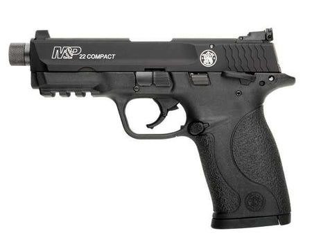 Smith & Wesson 10199 M&P Compact 22 LR 3.50" Threaded Barrel 10+1, Black Polymer Frame With Picatinny Acc. Rail, Black Armornite Aluminum Slide, Ambidextrous Manual Safety