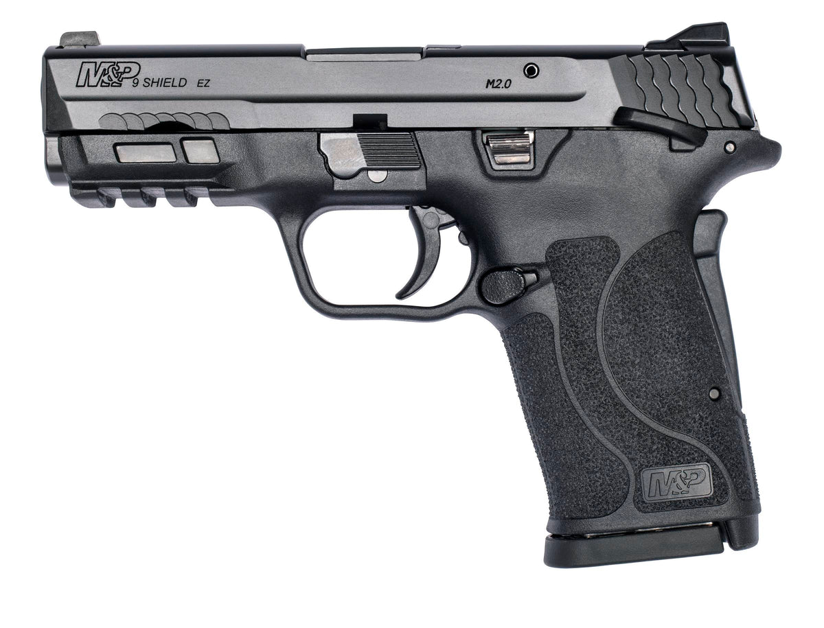 Smith & Wesson 12436 M&P Shield EZ M2.0 Compact Slim 9mm Luger 8+1 3.67" Black Armornite Barrel & Serrated Slide, Matte Black Polymer Frame w/Picatinny Rail Black Polymer Grips Right Hand