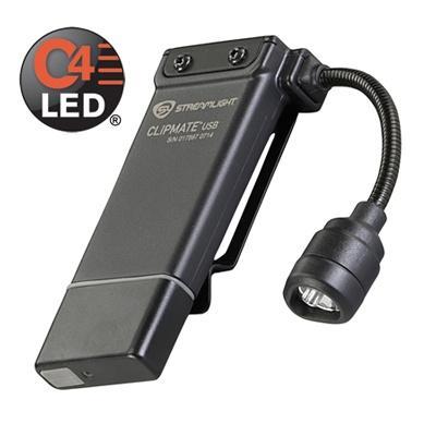 Streamlight Clipmate USB Rechargeable Clip-On LED Light White and Red