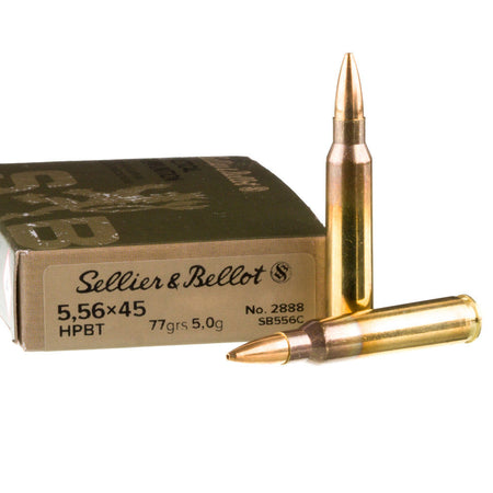 Sellier and Bellot Tactical 5.56x45mm NATO 77 gr BTHP ammo