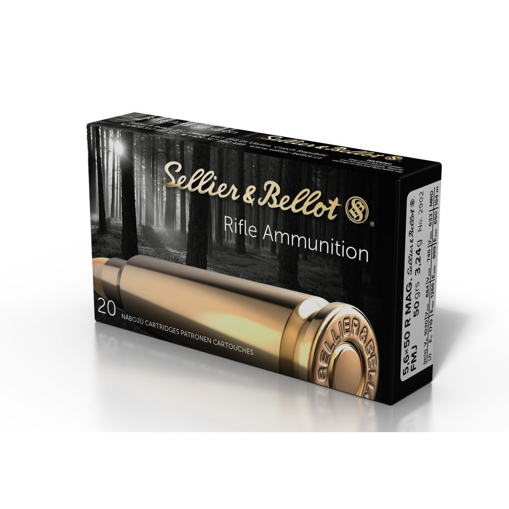 Sellier and Bellot Rifle 5.6x50mm Rimmed Mag 50 gr FMJ ammo