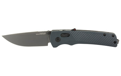 SOG Flash AT Assisted Opening Folding Knife, 3.45" Straight Back Blade, Urban Gray GRN Handle, D2 Steel, Titanium Nitride Finish