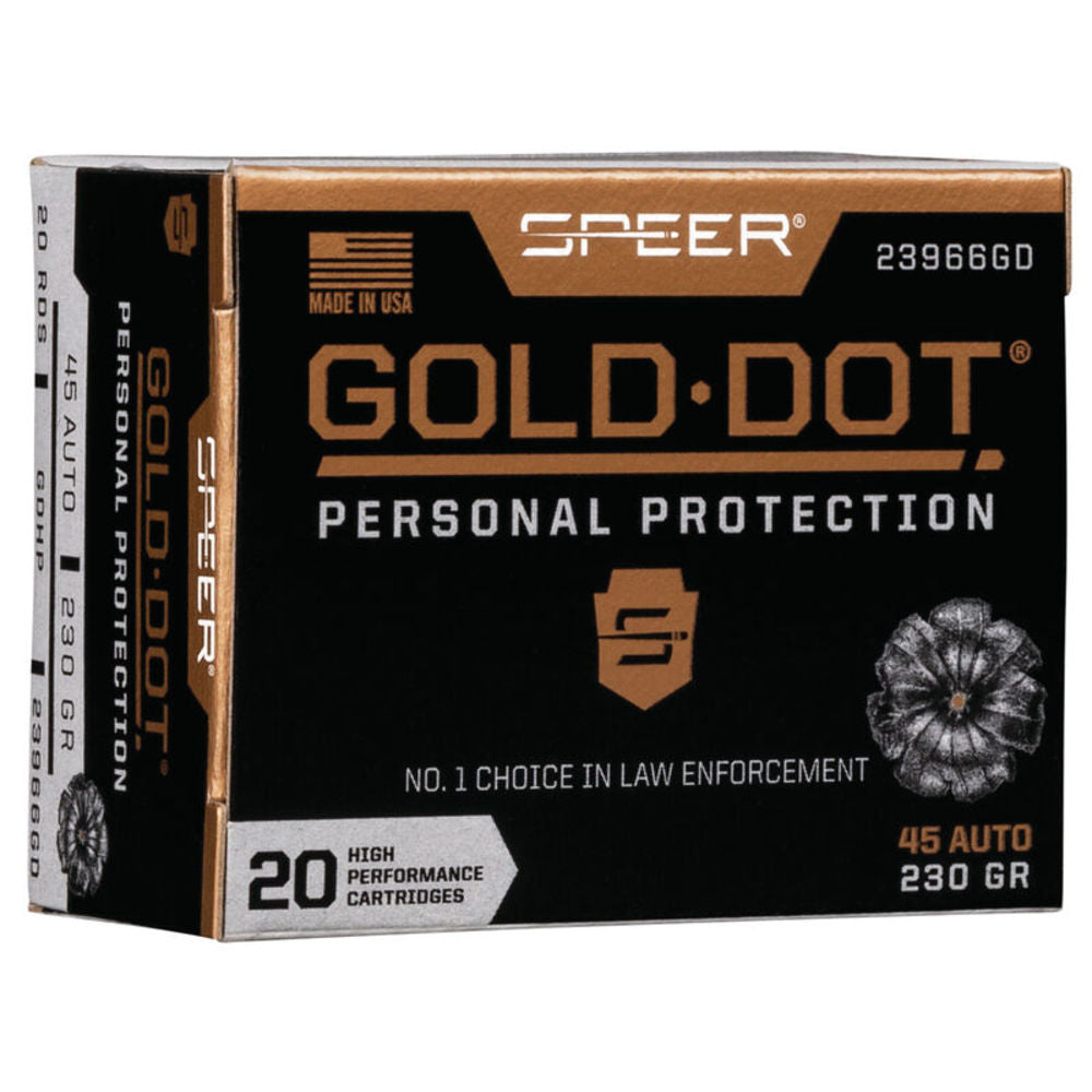 Speer Gold Dot Personal Protection .45 ACP/Auto 230 gr BHP ammo