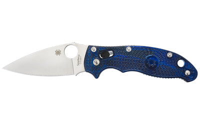 Spyderco Manix 2 Folding Knife 3.37" Drop Point CTS BD1N Steel Translucent Blue FRCP Handle C101PBL2