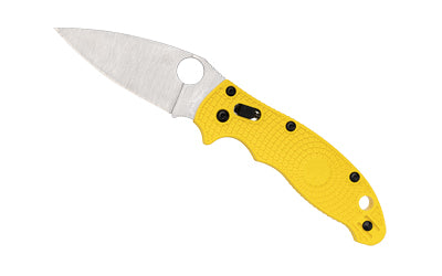Spyderco MANIX 2 Lightweight Salt Folding Knife, Plain Edge, Yellow FRCP Handle, CPM MagnaCut Steel, 3.37" Blade C101PYL2
