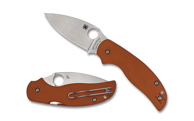 Spyderco Sage 5 Folding Knife, 3" CPM REX 121 Blade, Orange G-10 Handle C123GBORP
