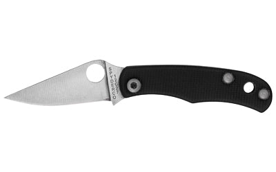 Spyderco Bug Folding Knife 1.27" Drop Point 12C27 Steel Slipjoint Black G-10 Handle C133GBKP
