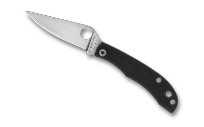 Spyderco Honeybee Folding Knife 1.68" Drop Point 12C27 Steel Slipjoint Black G-10 Handle C137GBKP