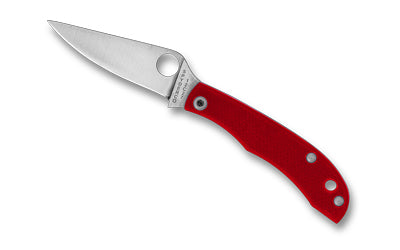 Spyderco Honeybee Folding Knife, 1.68" Drop Point Blade, 12C27 Steel, Red G-10 Handle C137GRDP